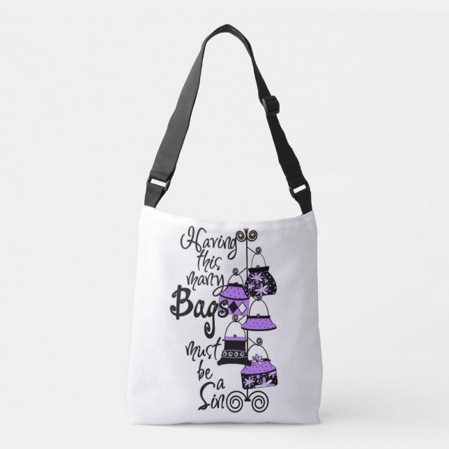 Cruzado Bolso bandolera con estampado integral (mediano) (Anverso)