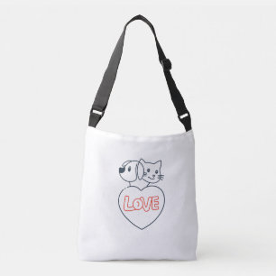 Cruzado Bolso bandolera de amor por las mascotas