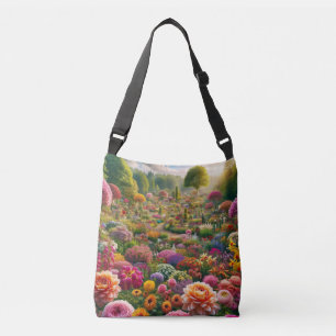 Cruzado Bolso bandolera de arte de jardín paraíso floral