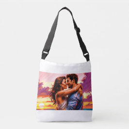 Cruzado bolso con estampado romántico de dos enamorados