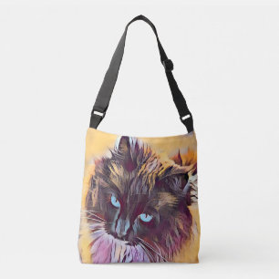 Cruzado Bolso crossbody del gato hermoso de Ragdoll