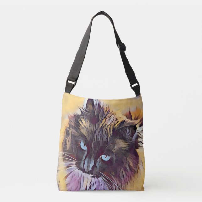 Cruzado Bolso crossbody del gato hermoso de Ragdoll (Anverso)