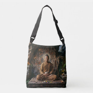 Cruzado Bolso de arte de sabio meditando sereno