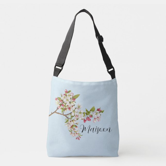 Cruzado Bolso de bandolera de flores de manzano de primave (Anverso)