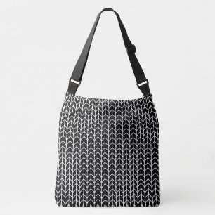 CRUZADO BOLSO DE BANDOLERA DE PUNTO NEGRO