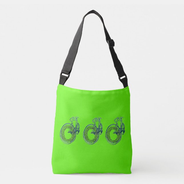 Cruzado Bolso de Compras Reutilizable Amor Portland Bicicl (Anverso)