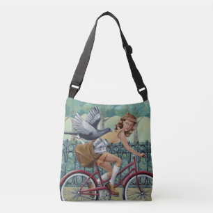 Cruzado Bolso de Crossbody del chica del periódico