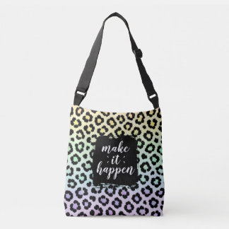 Cruzado Bolso de estampado de leopardo pastel Make It Happ