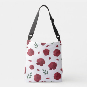 Cruzado Bolso de hombro con estampado de rosas   Bolso tot