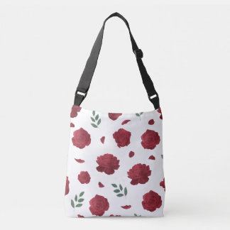 Cruzado Bolso de hombro con estampado de rosas | Bolso tot