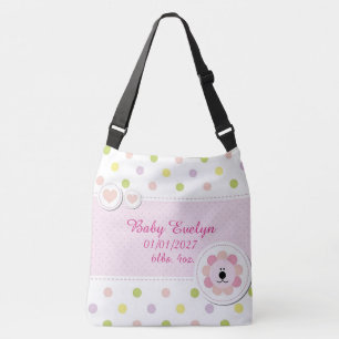 Cruzado Bolso de hombro de tote para bebé personalizado co