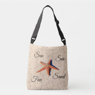 Cruzado Bolso de la cruz de arena y mar