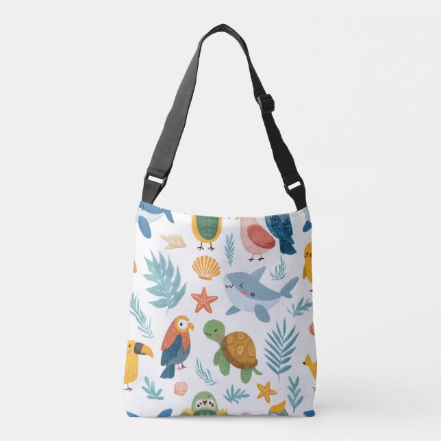 Cruzado Bolso de mano de palma tropical regalo (Anverso)