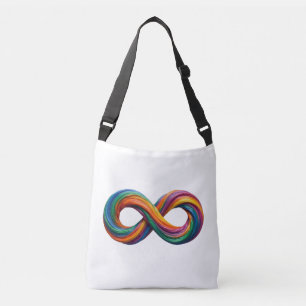 Cruzado Bolso de mano infinito de arcoíris colorido