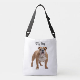 Cruzado Bolso de mano personalizado con Bulldog cariñoso