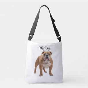 Cruzado Bolso de mano personalizado con Bulldog cariñoso