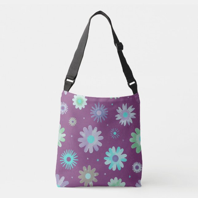 Cruzado Bolso de Patrón Floral Abstracto (Anverso)