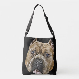 Cruzado Bolso de pita de perro bully americano