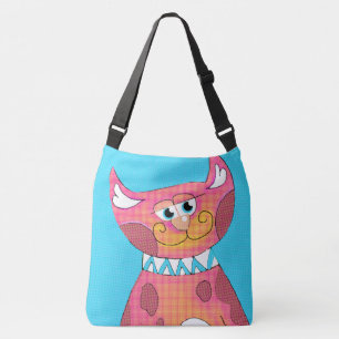Cruzado Bolso divertido de gato de dibujos animados cruzad