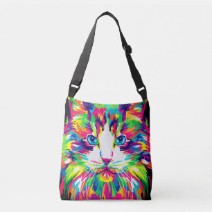 Cruzado Bolso Gato Art Pop Arcoíris Moderno