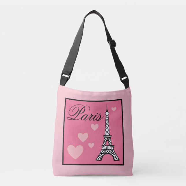 Cruzado Bolso grande de la Torre Eiffel de París (Anverso)