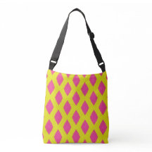 Bolso Hombro Diamante Retro Rosa y Amarillo