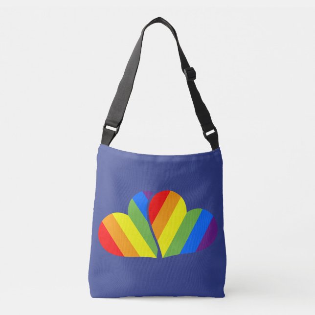Cruzado Bolso mini tote pareja arcoíris (Anverso)
