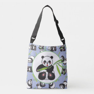 Cruzado Bolso Morado de Bambú de Panda Crossbody Tote
