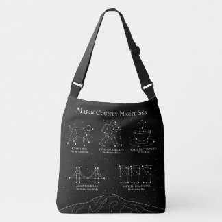 Cruzado Bolso negro de cuerpo grande Marin County Night Sk
