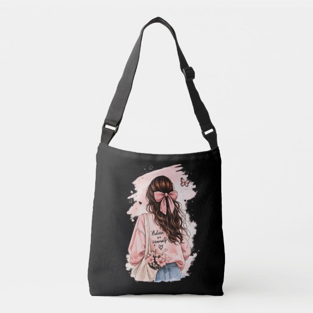 Cruzado bolso negro tote (Anverso)