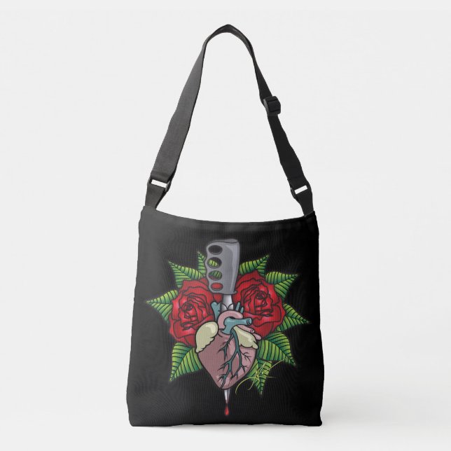 Cruzado Bolso reversible de Crossbody del arte del tatuaje (Anverso)