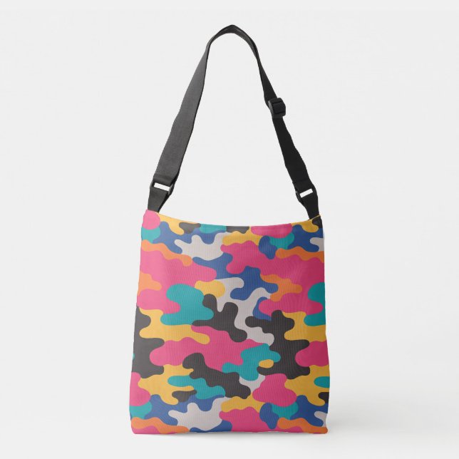 Cruzado Bolso tote de camuflaje vibrante (Anverso)