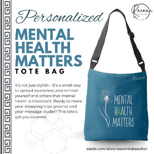Cruzado Bolso tote de Salud Mental Personalizada Importa