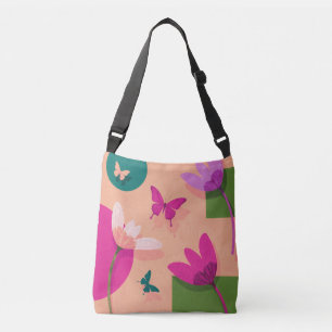 Cruzado Bolso Tote Floral Abstracto Suave