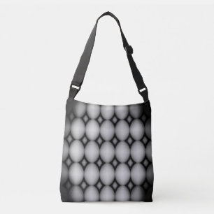 Cruzado Bolso Tote geométrico esférico moderno en 3D negro