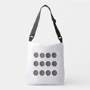 Cruzado Bolso tote Mandala efecto 3D Navy
