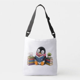 Cruzado Bolso Tote Pingüino Amante de la Biblioteca