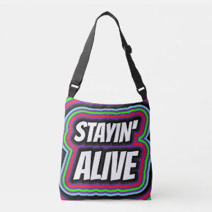 Cruzado Bolso tote VINTAGE STAYIN' ALIVE
