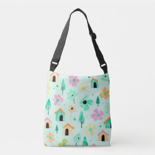Cruzado Bolso Totte de Arte Floral Moderno