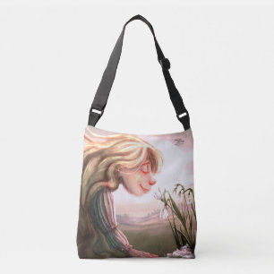 Cruzado Bolso transversal con ilustración de niña de campa