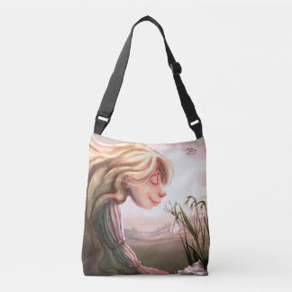 Cruzado Bolso transversal con ilustración de niña de campa