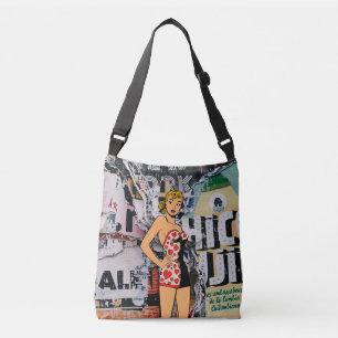 Cruzado Bolso transversal de arte callejero Pin-Up Retro d