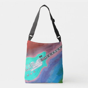 Cruzado Bolso transversal de guitarra verde