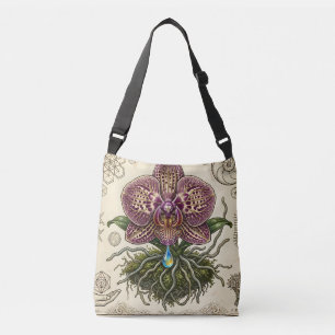 Cruzado Bolso transversal floral de orquídea artística per