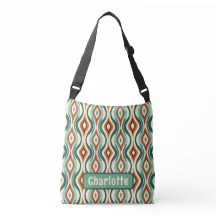 Bolso transversal personalizado con patrón de pavo