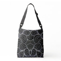 BOLSO TRANSVERSAL REMOLINOS NEGROS Y BLANCOS
