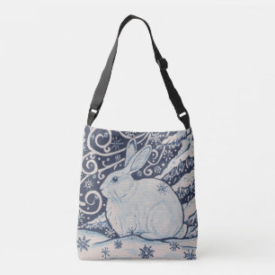 Cruzado Navidades de invierno conejos con bolso de Tote de