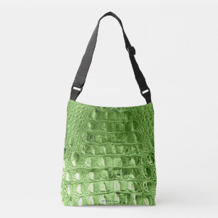 CRUZADO VERDE DE LA PRIMAVERA DEL BOLSO DEL COCODRILO DEL
