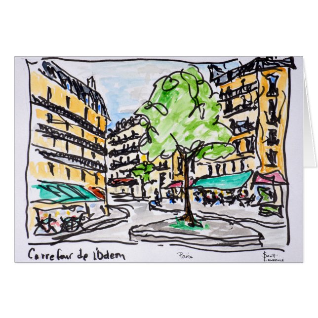 Cruzamiento del Odeón, París, Francia (Anverso (Horizontal))