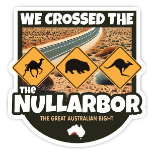 Cruzamos Nullarbor, Pegatina de Australia